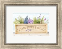 Framed Lavender & Wood Planter Home