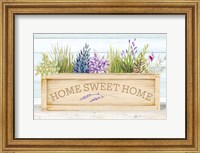 Framed Lavender & Wood Planter Home