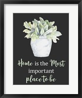 Framed Home Is The Most Important Place