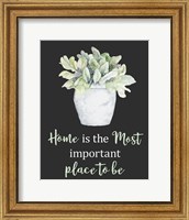 Framed Home Is The Most Important Place