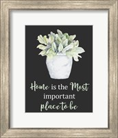 Framed Home Is The Most Important Place