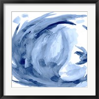 Framed Blue Swirl Square II