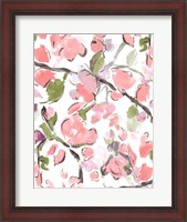 Framed Spring Floral In Pink