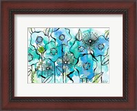 Framed Blue Tone Garden