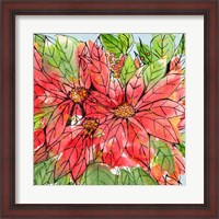 Framed Vibrant Poinsettias II