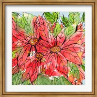 Framed Vibrant Poinsettias II