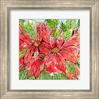 Framed Vibrant Poinsettias II