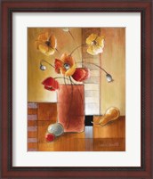 Framed Afternoon Poppy Still Life I