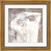 Framed 'Neutral Figure on Abstract Square I' border=