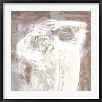 Framed Neutral Figure on Abstract Square I