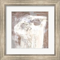 Framed Neutral Figure on Abstract Square I