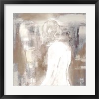 Framed Neutral Figure on Abstract Square II