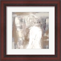 Framed Neutral Figure on Abstract Square II