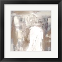 Neutral Figure on Abstract Square II Framed Print