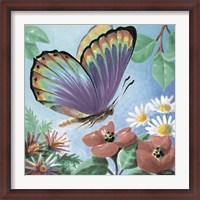 Framed Butterfly Flowers I