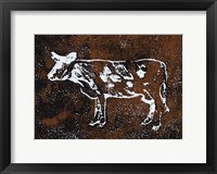 Framed Country Cow