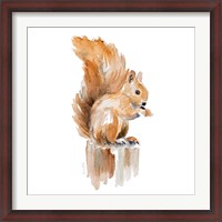 Framed Watercolor Squirrel