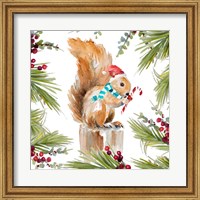 Framed Holiday Squirrel