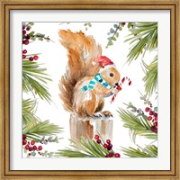 Framed Holiday Squirrel
