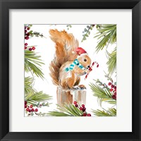 Framed 'Holiday Squirrel' border=