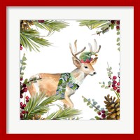 Framed 'Holiday Deer' border=