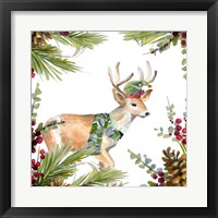 Framed 'Holiday Deer' border=