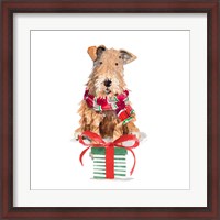 Framed Christmas Airedale Terrier