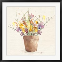 Framed Potted Wildflowers I
