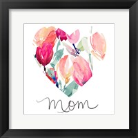 Framed Mom With Tulip Heart