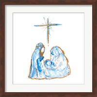 Framed Blue and Gold Nativity I