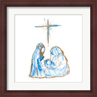 Framed Blue and Gold Nativity I