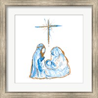 Framed Blue and Gold Nativity I