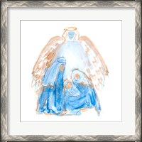 Framed Blue and Gold Nativity II