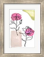 Framed Modern Floral Line I