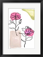 Modern Floral Line I Framed Print