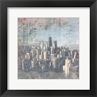 Framed 'Chicago Skyline II' border=