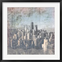 Framed 'Chicago Skyline II' border=