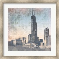 Framed Chicago Skyline I