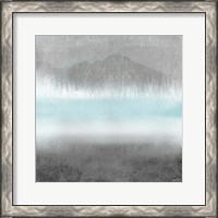 Framed 'Foggy Loon Lake II' border=
