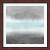 Framed 'Foggy Loon Lake II' border=