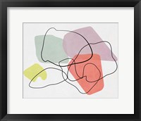 Framed Watercolor Abstract Sketch