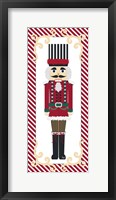 Framed Nutcracker On Red Stripe III