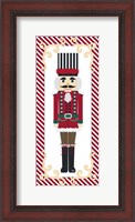 Framed Nutcracker On Red Stripe III