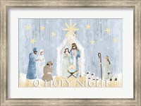 Framed O Holy Night Nativity