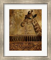 Framed Elegant Safari III (Giraffe)