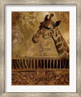 Framed Elegant Safari III (Giraffe)
