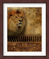 Framed Elegant Safari IV (Lion)