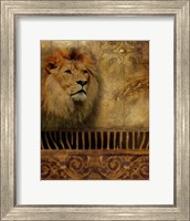 Framed Elegant Safari IV (Lion)