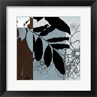 Framed Blue & White Silhouette II