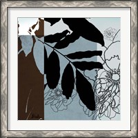 Framed 'Blue & White Silhouette II' border=